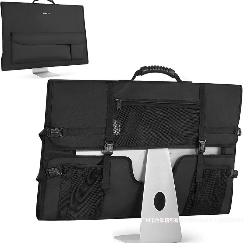 Monitor Carrying Case Compatible with Apple 27 "iMac Desktop Computer Rubber Handle Padded Travel Bag
