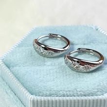 韩版新款日常时尚百搭耳环冷淡风批发同款耳圈女锆石轻奢气质耳饰