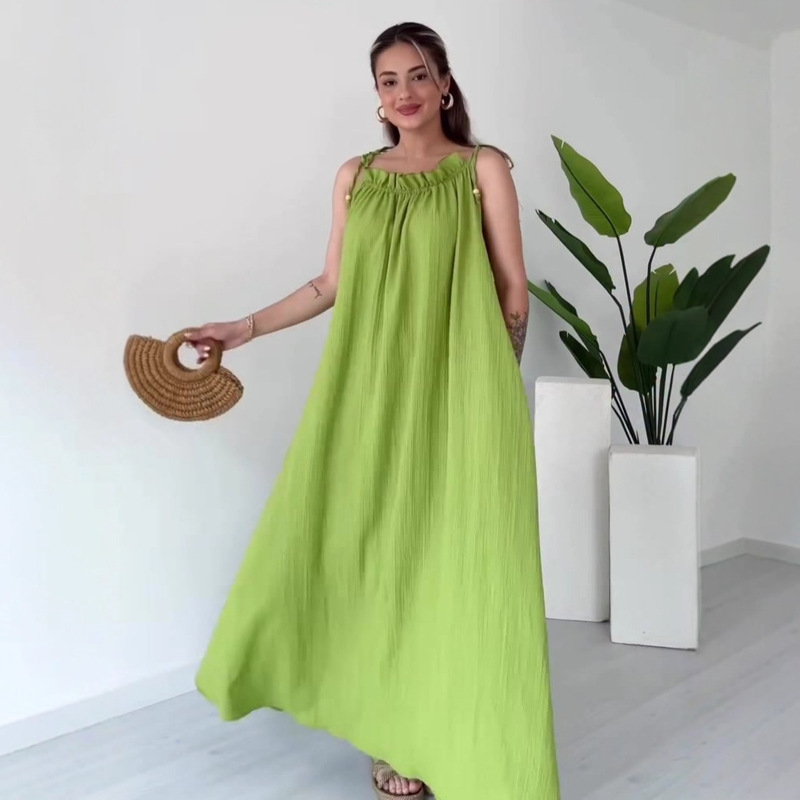 Cross-Border Knitted Sweater Camisole Long Dress 2025 Autumn and Winter New Fashion Stylish Long Slim-Fit Bodycon Hot Girl Dress