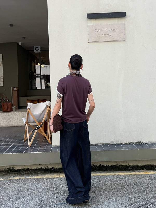 2025秋冬新款高腰天丝直筒裤水洗复古高个子拖地裤牛仔裤女Y-2103|undefined