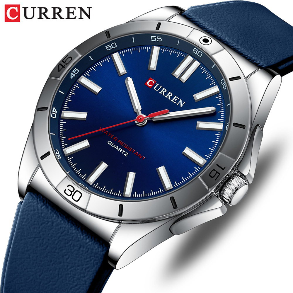 Curren Carian 8449 reloj deportivo para hombre cinta reloj de cuarzo de esfera grande Reloj transfronterizo
