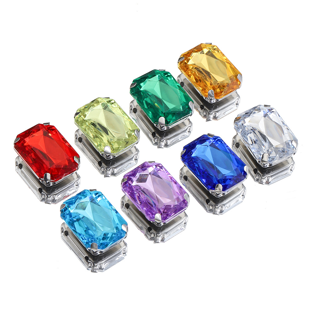 Fábrica al por mayor cosida a mano garra diamante 18*13mm rectangular imitación cristal diamante transfronterizo DIY joyería accesorios de vestir image 8