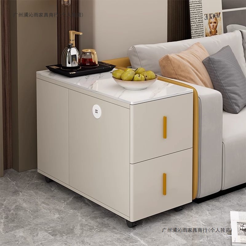 Sofa Side Cabinet Side Cabinet Slate Side Table Small Apartment Living Room Home Simple Modern Storage Cabinet Small Coffee Table
