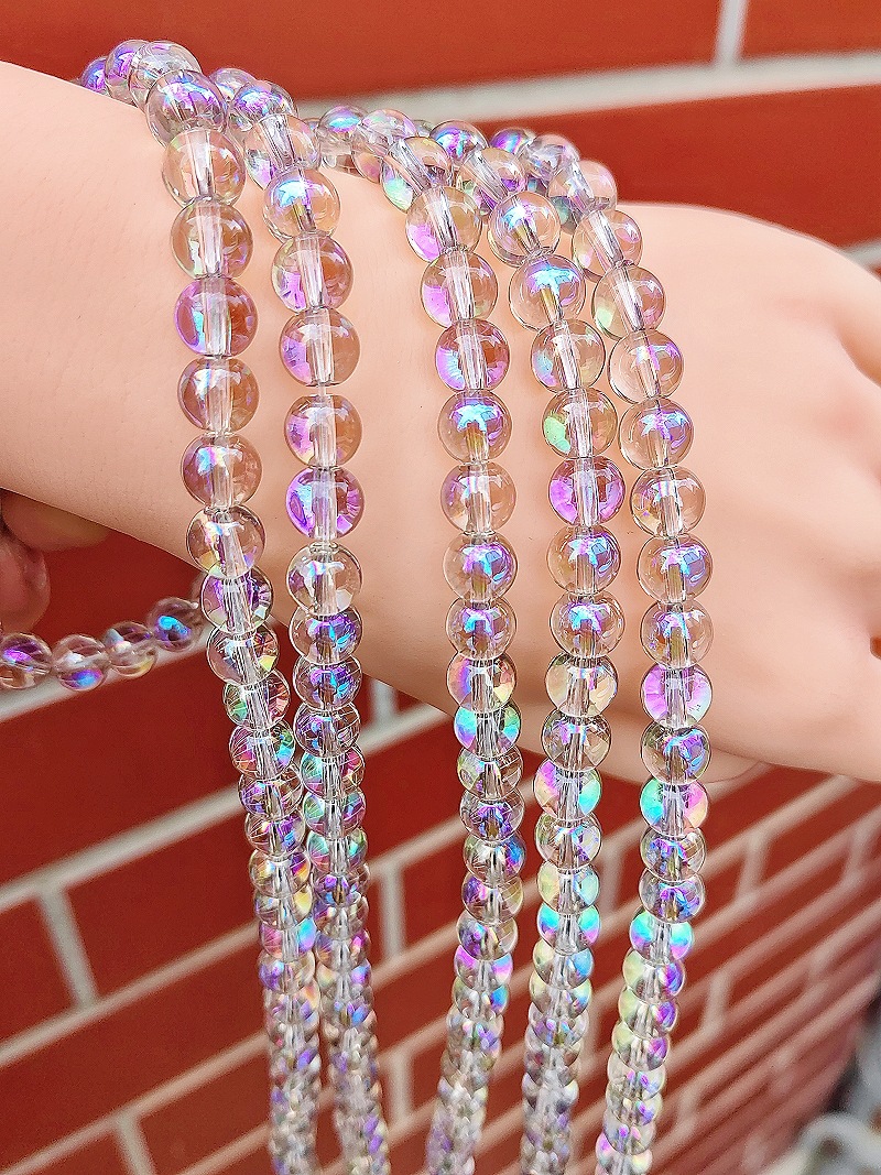 Cuentas redondas de cristal de color natural al por mayor de 3mm-10mm, cuentas sueltas hechas a mano por libra, accesorios para pulseras DIY, cuentas de vidrio. image 67