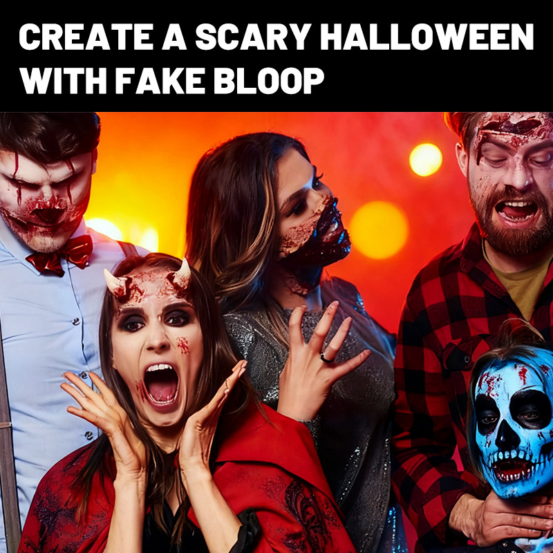 Halloween sangre falsa bolsa de sangre cos props vampiros zombis sangre plasma realista props vomitar sangre