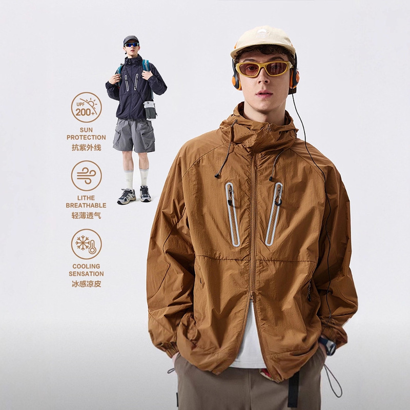 Ootd Mountain Outdoor Sports Sun Protection Clothing Men's Mountaineering Clothing Ice Silk Anti-Uv Hooded Light Ice-Skin Clothing Ootd Mountain Outdoor Sports Sun Protection Clothing Men's Mountaineering Clothing Ice Silk Anti-Uv Hooded Light Ice-Skin Clothing