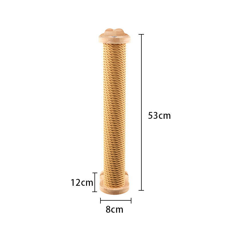 Tablero de agarre para gatos al por mayor, cuerda de sisal, jaula para gatos, poste de agarre para gatos colgante, madera maciza, resistente al desgaste, sin caspa, tablero de agarre para gatos vertical