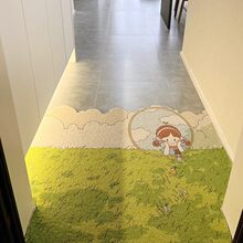 小清新入户门地垫玄关进门除尘耐磨丝圈脚垫进门口防滑可裁剪地垫