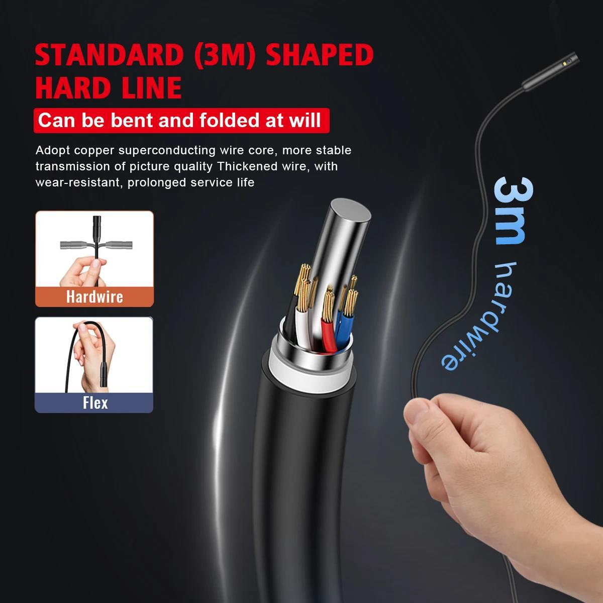 HABOTEST Taşınabilir HD Endüstriyel Borescope 4.3 İnç Ekranlı Boru Oto Onarım Su Geçirmez Kamera