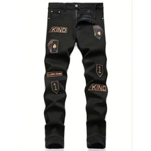Y 96327 Punk ripped stretch denim skinny pants ����ƶ�����