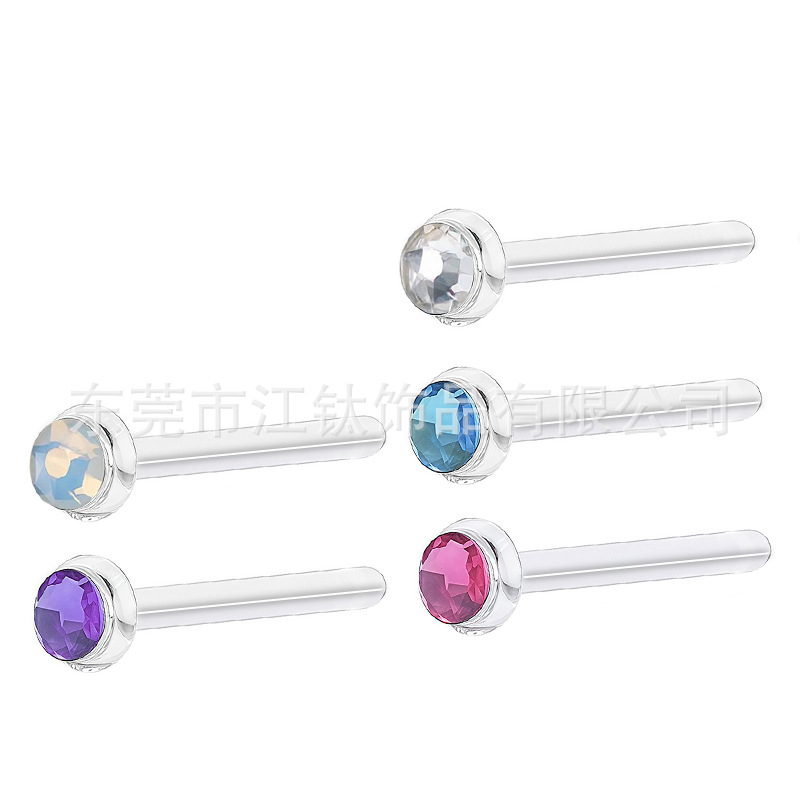 Pointed titanium steel lip stud product view