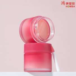 现货 厂家爆款20g睡眠唇膜瓶润唇膏口腊瓶配勺子膏霜瓶同款包材