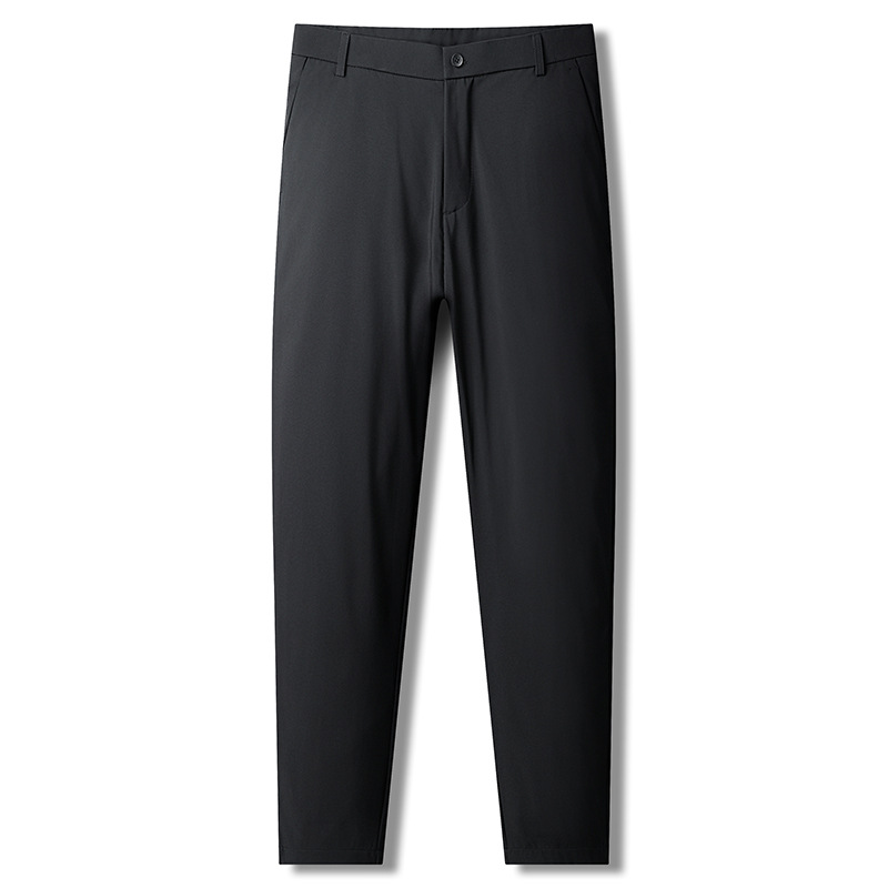 Men's 90% White Duck Down Down Pants with Detachable Down Liner, New Autumn/Winter Style, Straight Leg Warm Pants for Middle-Aged and Elderly