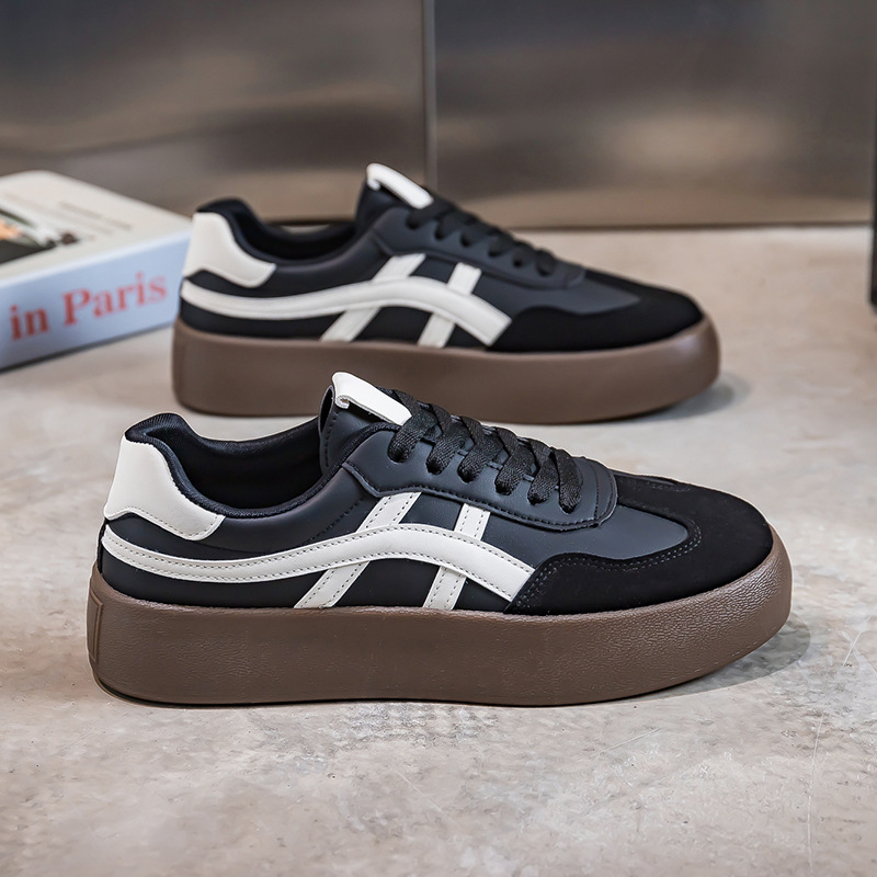 Nicho Zhong retro skate zapatos para hombres y mujeres zapatos blancos primavera y otoño zapatos casuales de mujer zapatos de entrenamiento de estilo de escuela de suela gruesa zapatos casuales F8861 image 15