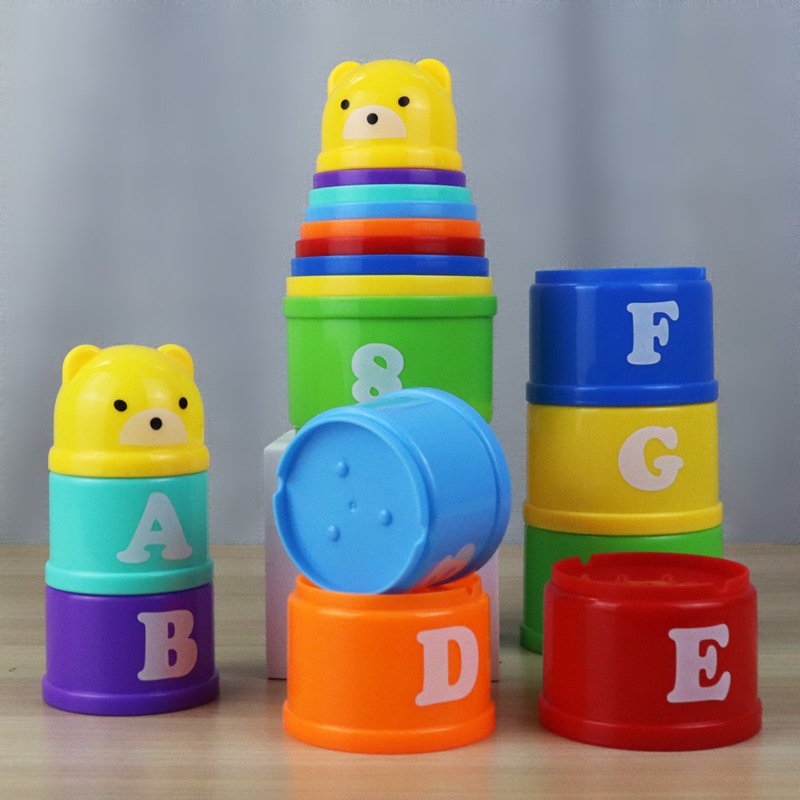 Stacking Cups Kidsren's Educational Toys for Girls 1-2 Years Old Baby Early Education 6 Months Stacking Cups Baby Jenga