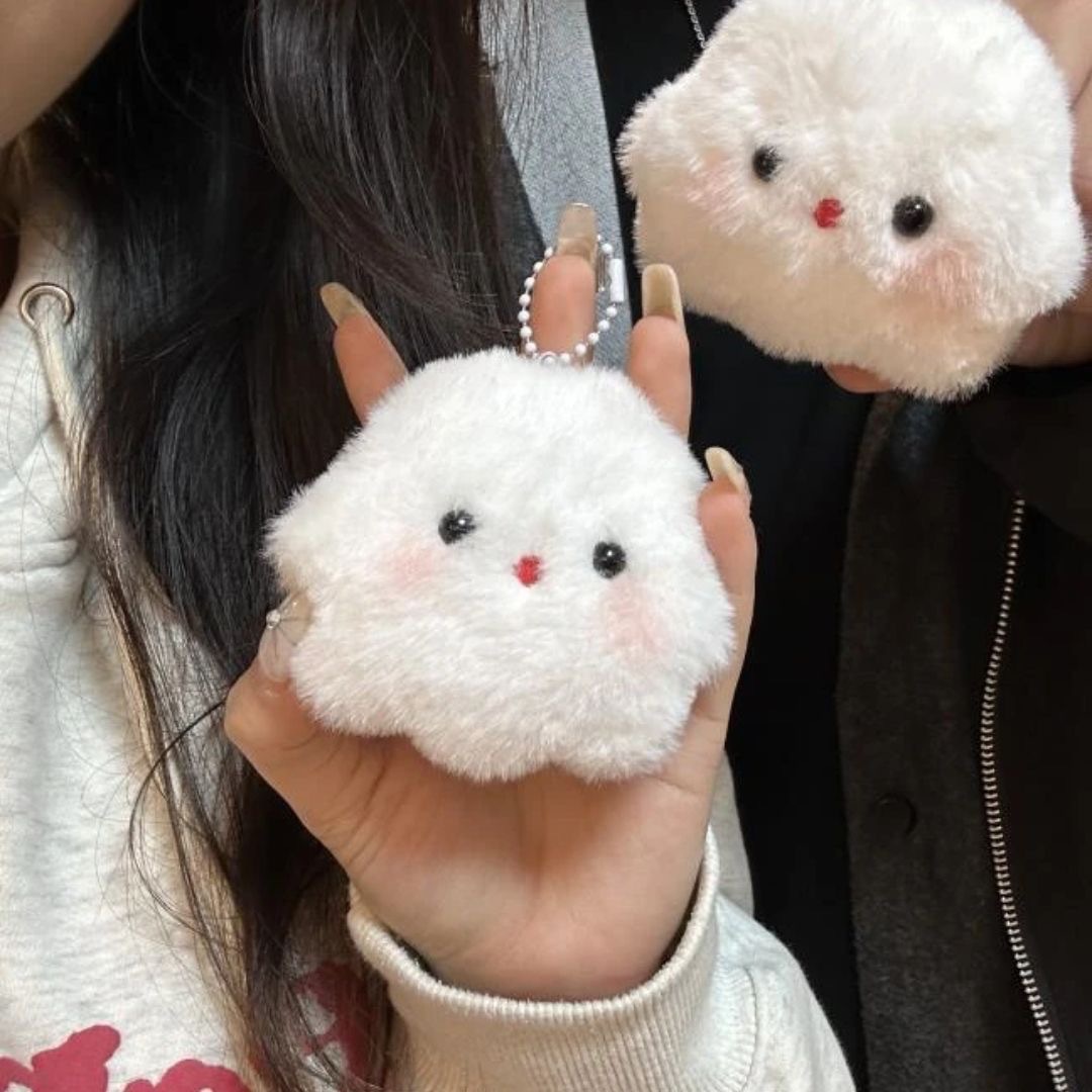 吱吱叫小幽靈掛件鏈子可愛少女心吱吱叫的玩偶掛件配飾情侶