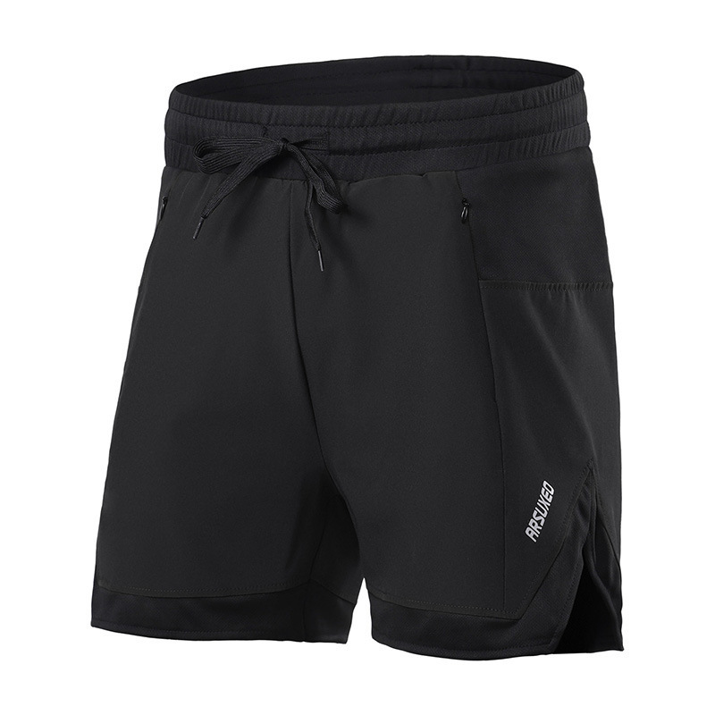 Summer Running Marathon Sports Shorts, Quick-Drying, Fitness, Outdoor, Casual, Breathable, Anti-Exposure, Lined, Men's