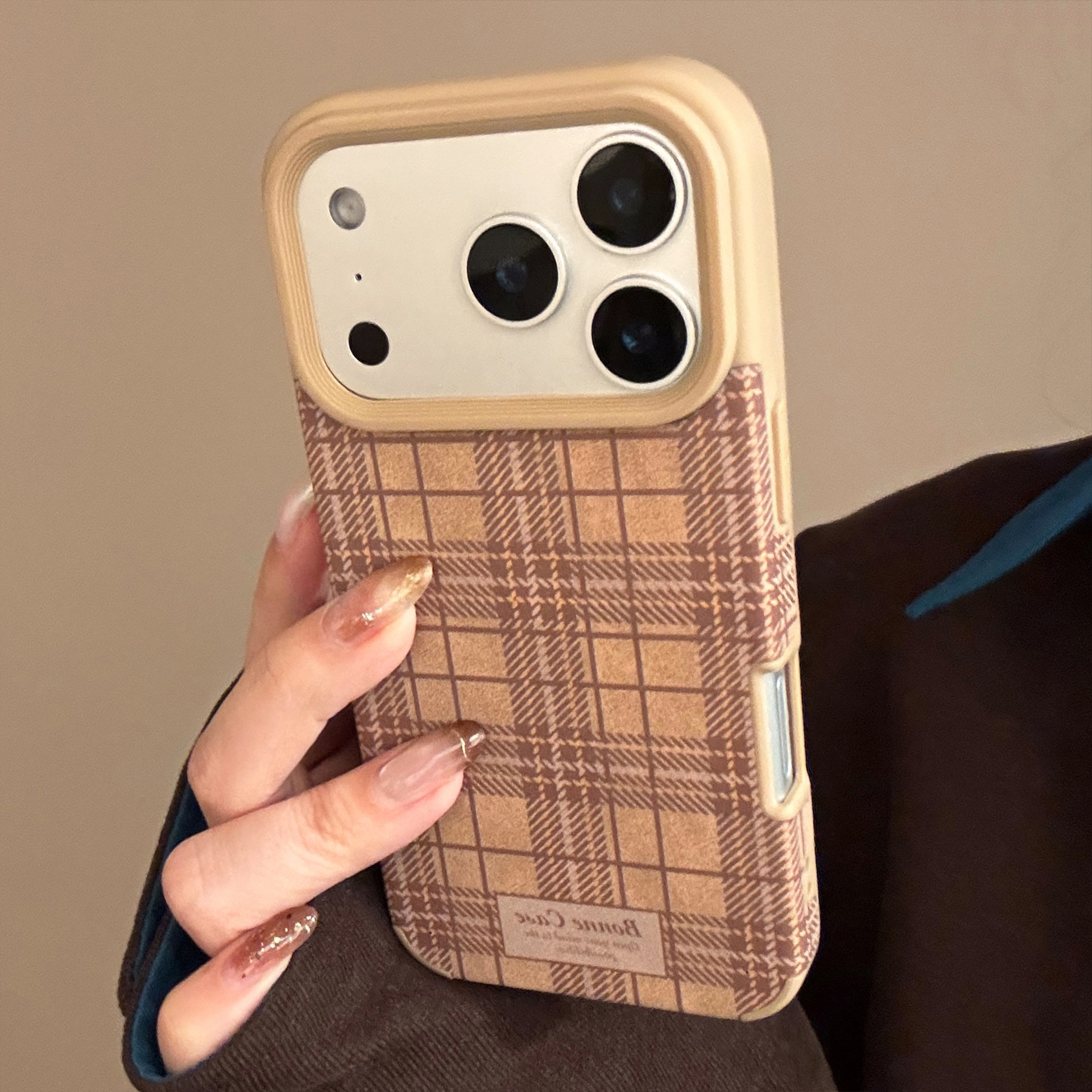 Britische Lederhülle, passend für iPhone 16, Fruit 17 Pro Max, 15 Vintage Brown, 14 Shockproof, 13 Soft Case_voghion.com