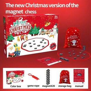 Cross-Border Christmas Magnetic Effect Chess and Stone Magnet Stepping Thunder Leisure Game Board Game Training Children's Educational Toys