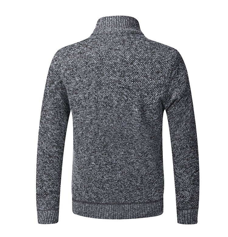 Herren Strickjacke Für Herbst Winter Gefüttert Mit Stehkragen_voghion.com