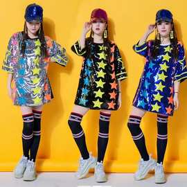 新款女团队演出服舞台装ds演出服dj女歌手夜店领舞服亮片连衣裙