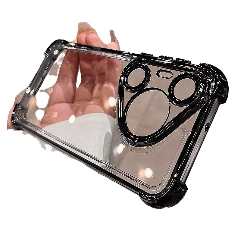 Transfronterizo aplicable Huawei P90PROMAX caja de teléfono móvil galvanizado cuatro ángulos a prueba de caídas MATE80 lente de película suave a prueba de caídas image 6