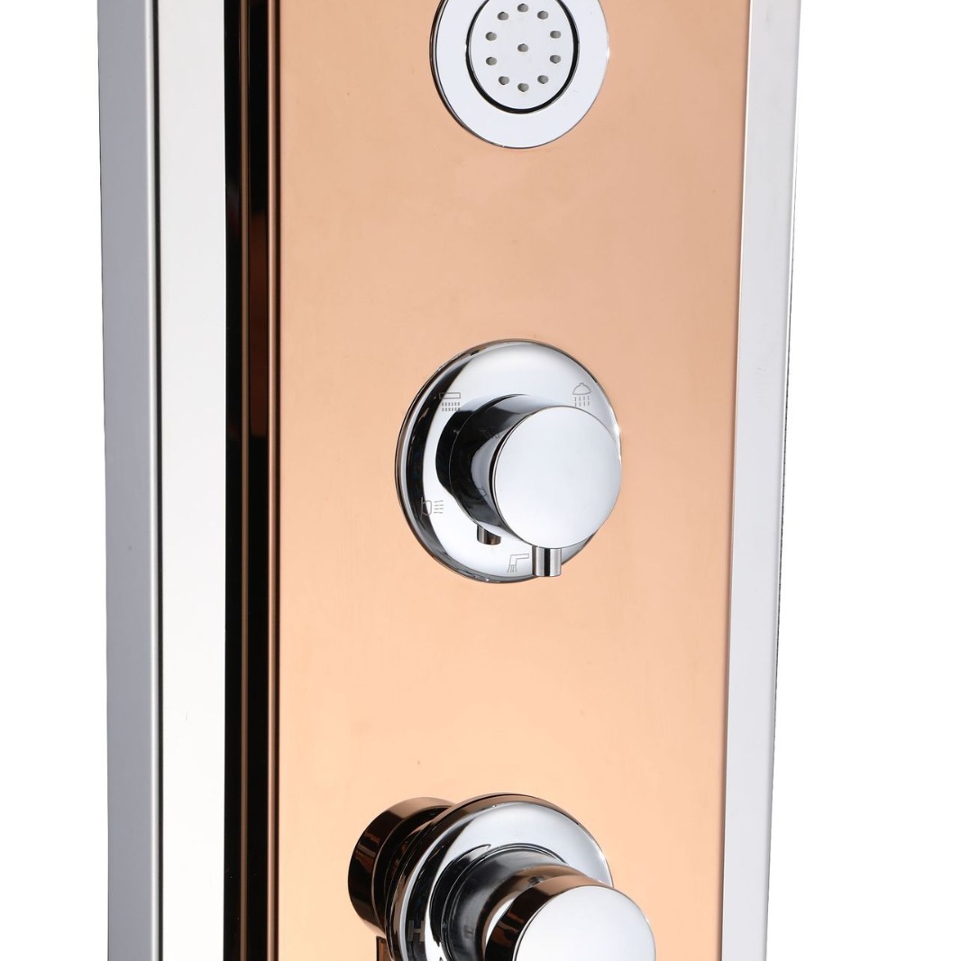 Душевая панель Nuugr J-03 Rose Gold с LED-дисплеем