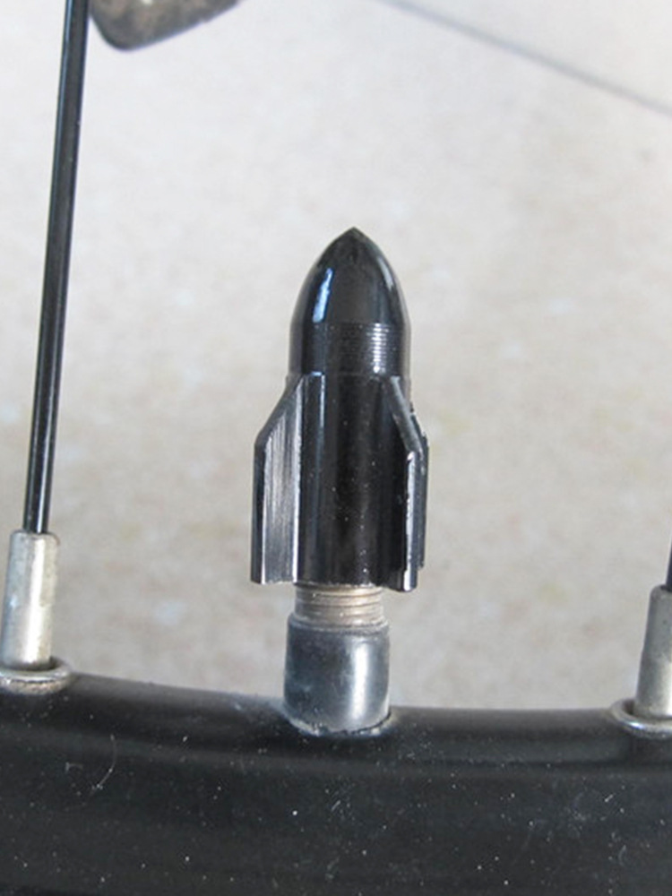 tapa de boquilla de aire de bicicleta de montaña aleación de aluminio tapa de válvula de bicicleta tapa de válvula de neumático núcleo de válvula de polvo tapa de aire tipo cohete