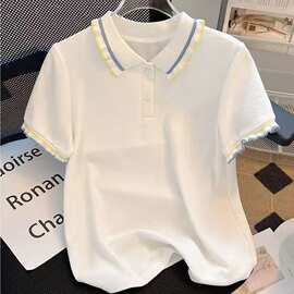 女童短袖POLO衫小儿童t恤女中大童时尚休闲半袖上衣夏天衣服其他