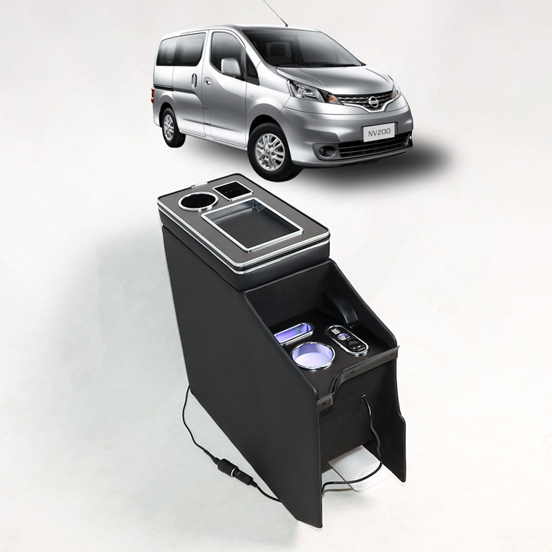 Suitable for Nissan Nv200 Armrest Box Right-Hand Drive Version Central Storage Box Cup Holder Left-Hand Drive Version Center Console Storage Box
