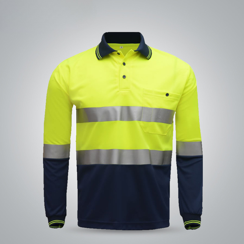 SFVest secado rápido camiseta transpirable chaleco de seguridad reflectante polo fluorescente amarillo ropa de trabajo 3M ropa reflectante mangas cortas