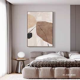 极简卧室床头装饰画铝合金框客厅沙发背景墙挂画玄关酒店壁画