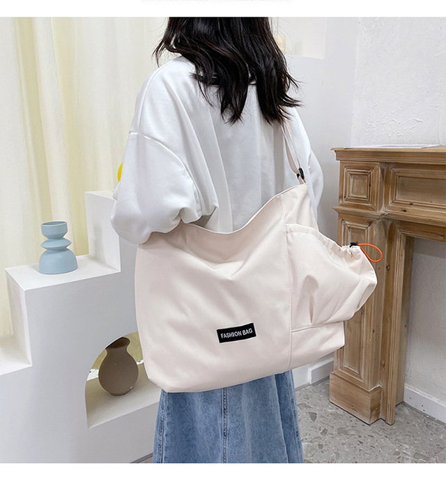 Korean-style canvas bag crossbody bag, women's backpack, simple and versatile, new trendy class bag, large-capacity student single-shoulder crossbody bag undefined