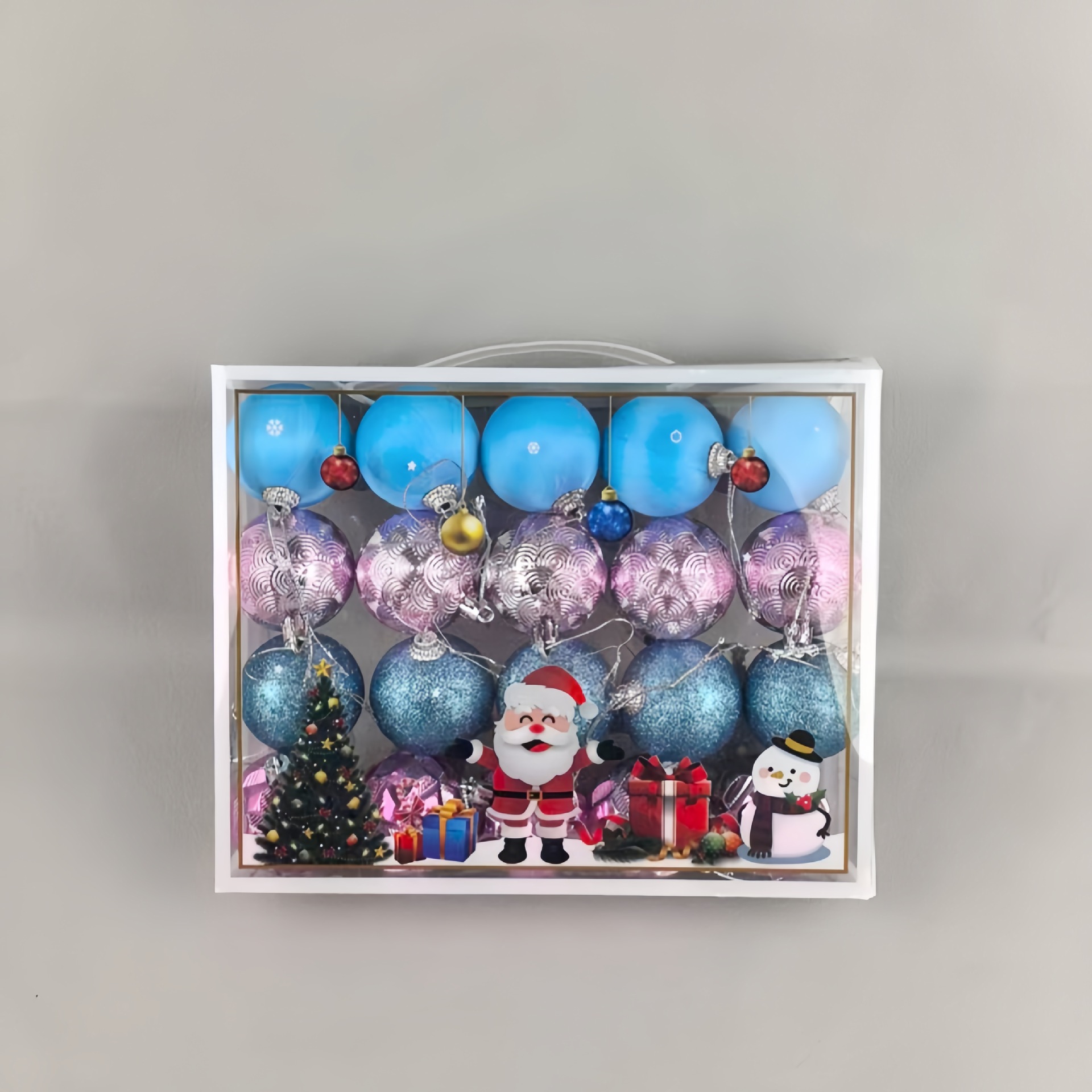 Nuevos Adornos navideños transfronterizos cuelgan bolas navideñas juego de bolas navideñas colgante de árboles de Navidad caja de regalo bolas navideñas q image 14