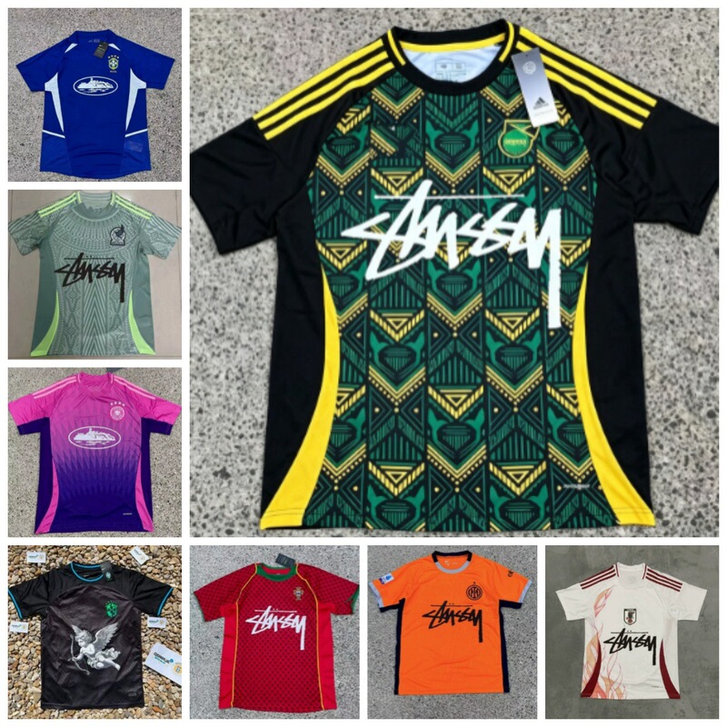 Signed jersey Stussy Italy casual short-sleeve Brazil Flamengo Alcatraz football jersey cross-border dropshipping Signed jersey Stussy Italy casual short-sleeve Brazil Flamengo Alcatraz football jersey cross-border dropshipping