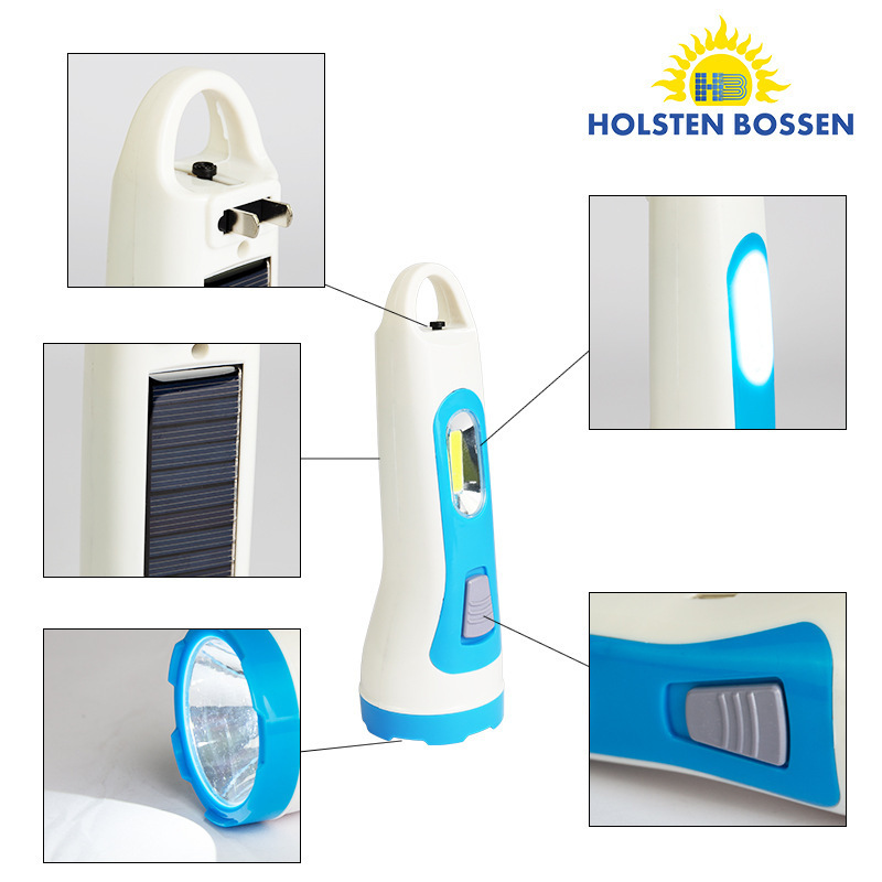 ポータブルソーラー懐中電灯 LED+COB 家庭用屋外緊急照明懐中電灯 家庭用充電式懐中電灯|undefined
