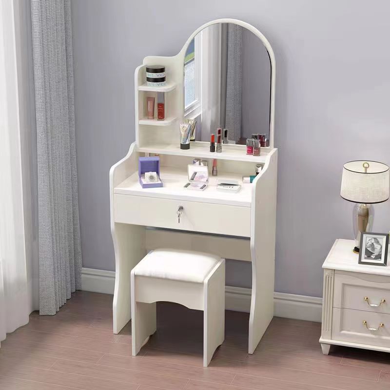 Mesa de maquillaje transfronteriza armario en un espejo push-pull venta caliente dormitorio simple moderno con armario de almacenamiento red comedor
