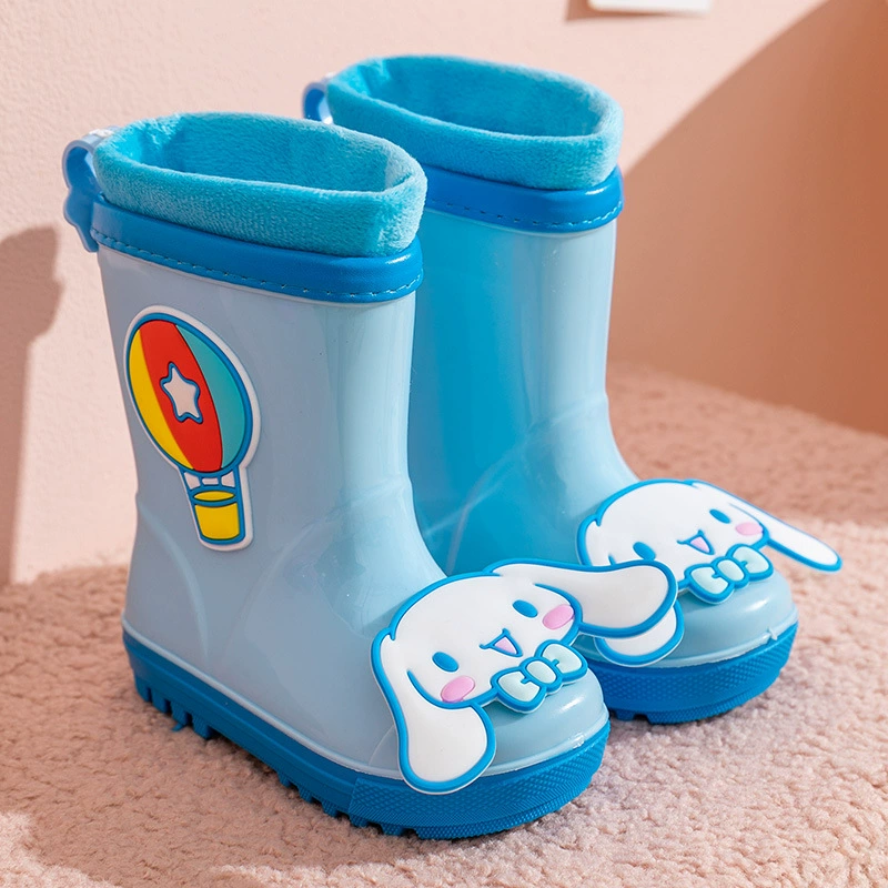 Hello kitty, детские сапоги с героями мультфильмов, плащ для мужчин и женщин, нескользящая флисовая износостойкая обувь, оптовая продажа