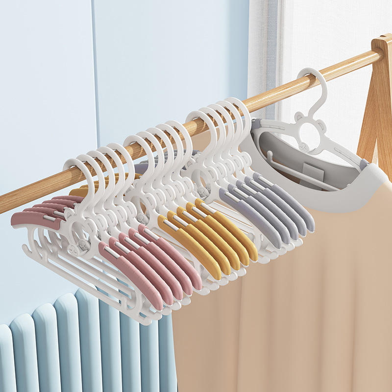 Retractable Children's Clothes Hanger Multifunctional Baby Clothes Hanging Newborn Clothes Support Baby Clothes Rack Children's Clothes Rack Plastic