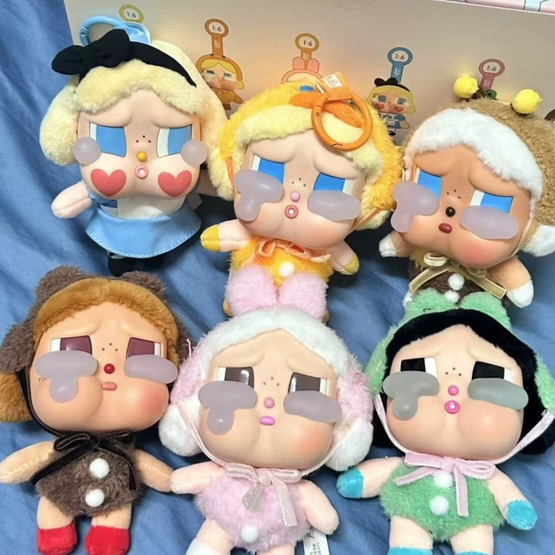 CRYBABY盲盒眼泪新品跨境哭娃毛绒公仔盲盒搪胶潮玩娃娃钥匙挂件|undefined