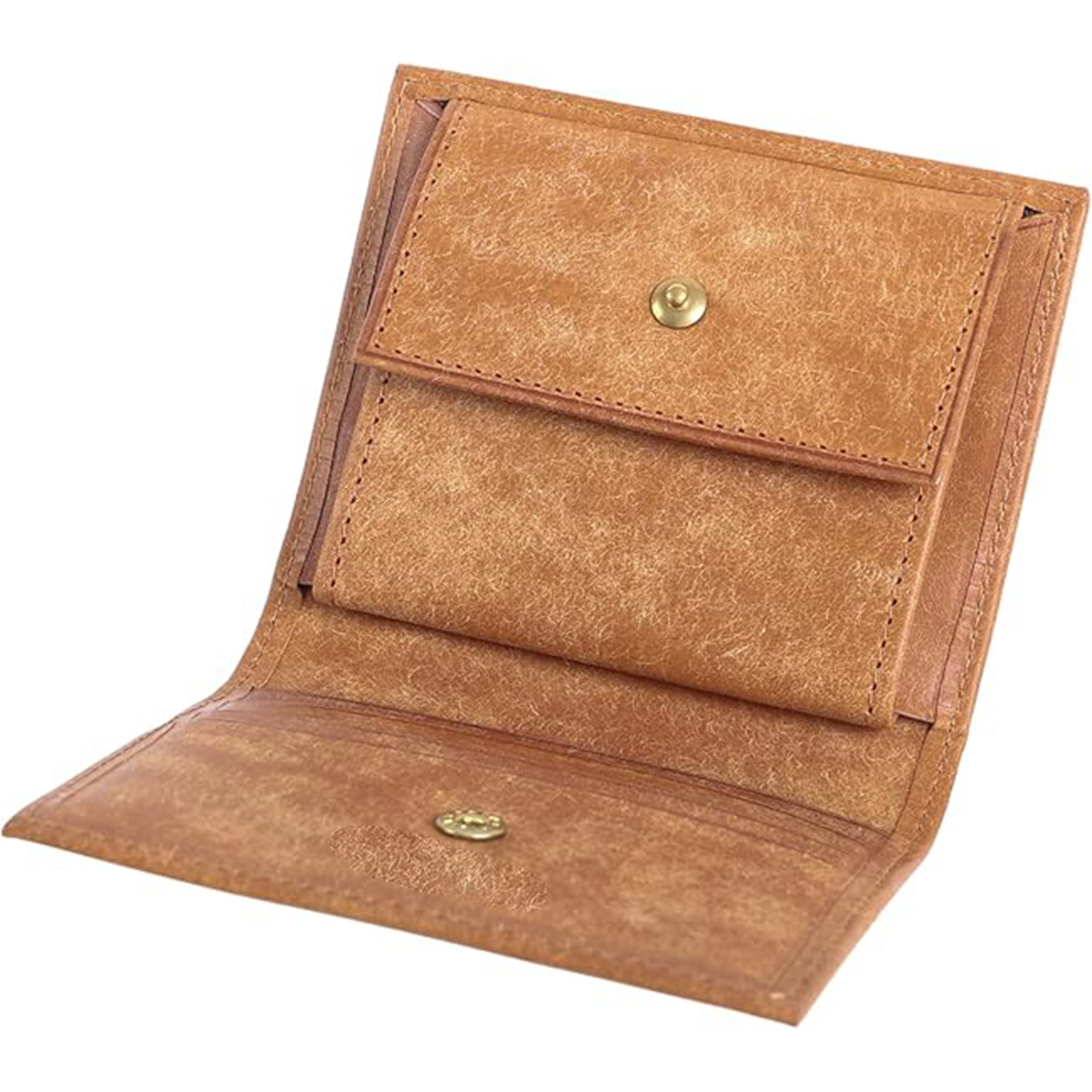 Amazon estilo japonés Lotte bolsa de dinero corta tarjeta de negocios retro portátil multifunción anti-robo billetera de cuero