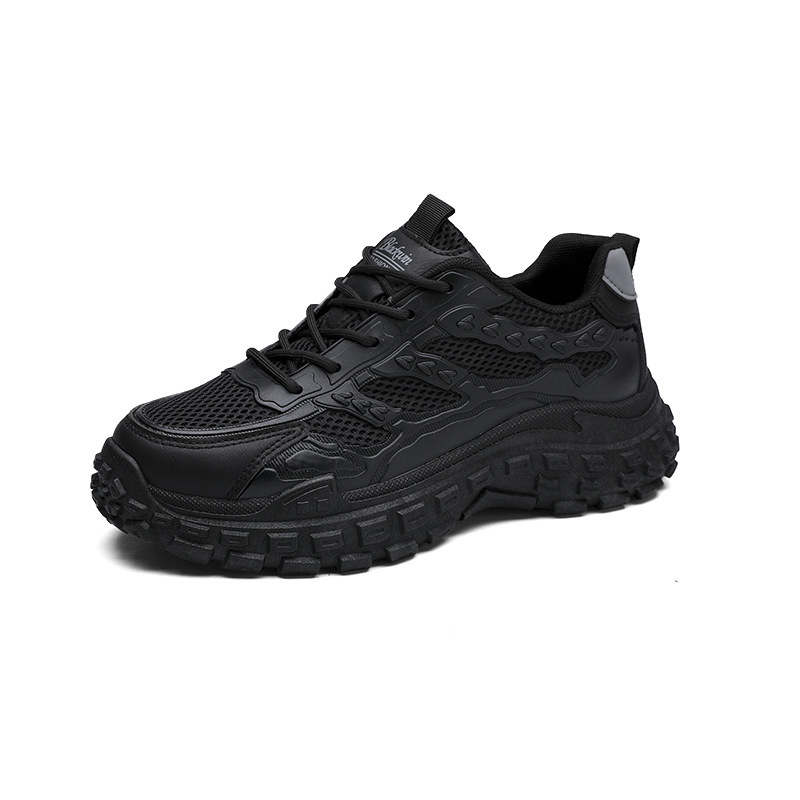 Zapatos deportivos de malla transpirable para hombre, nuevo estilo de primavera, zapatos informales de suela gruesa, versátiles y modernos, zapatos de moda para papá