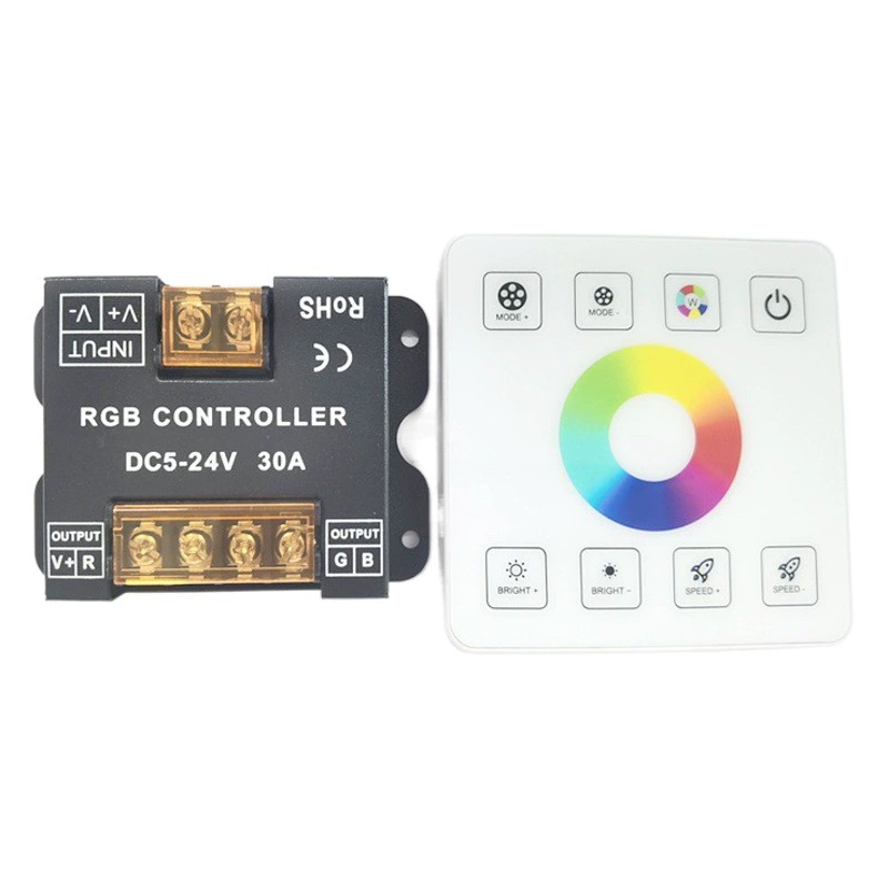 RF Железный Корпус 86 сенсорной панели RGB контроллер 30A Высокая мощность 360W Беспроводной без проводки димминг RGB Красочный