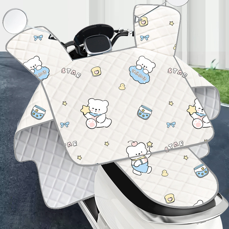 Summer sunshade sunscreen electric car windshield Oxford cloth breathable handle set battery car windshield wholesale