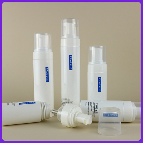 PET plastic cosmetic bottle facial foam pump bottle face wash refill bottle foaming bottle