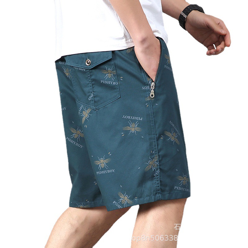 Pantalones cortos deportivos para hombre, pantalones cortos de playa de algodón holgados para verano, calzoncillos bóxer casuales de cinco puntos. image 7