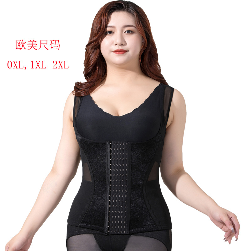 European and American Six-breasted plus size Strong Abdominal Shaping Clothes Tunic Shaping Waist Vest Postpartum Repair Shaping Top