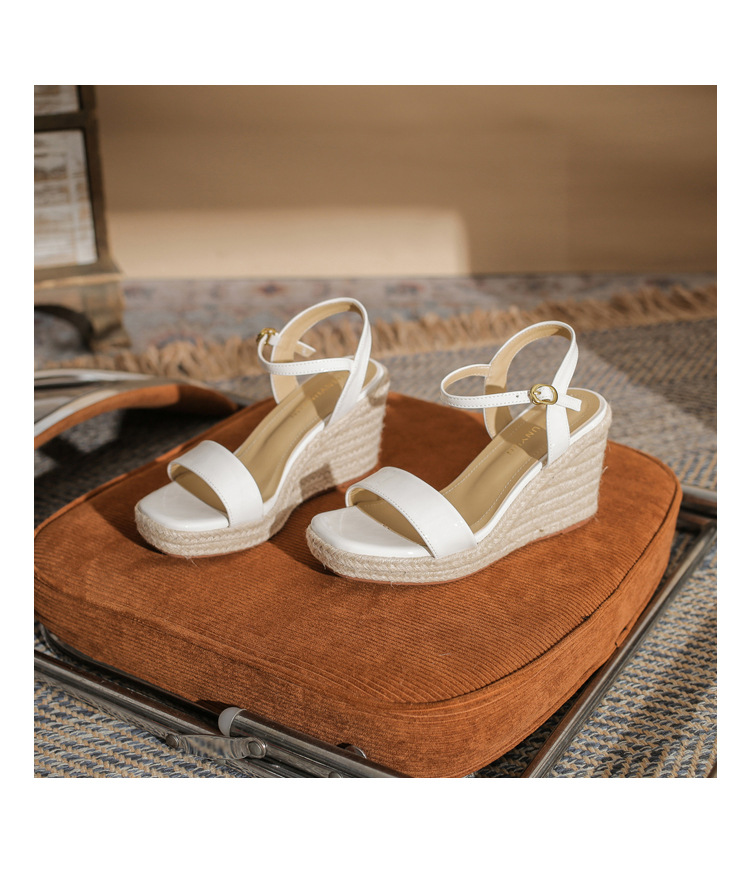 Sandal cao gót nữ hở mũi đế xuồng gót 9 cm — màu trắng ngà chi tiết 19