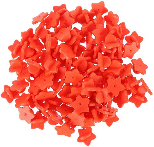 100pcs Plastic Butterfly Hat in Various Colors and Shapes, Pin Badges, Pin Holders, DIY Accessories