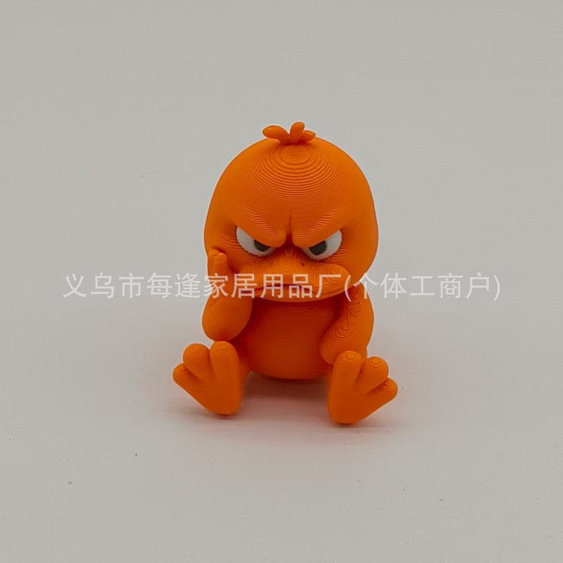 每逢3D打印农场生气鸭多色跨境热销新品创意桌面摆件家居装饰玩具|undefined